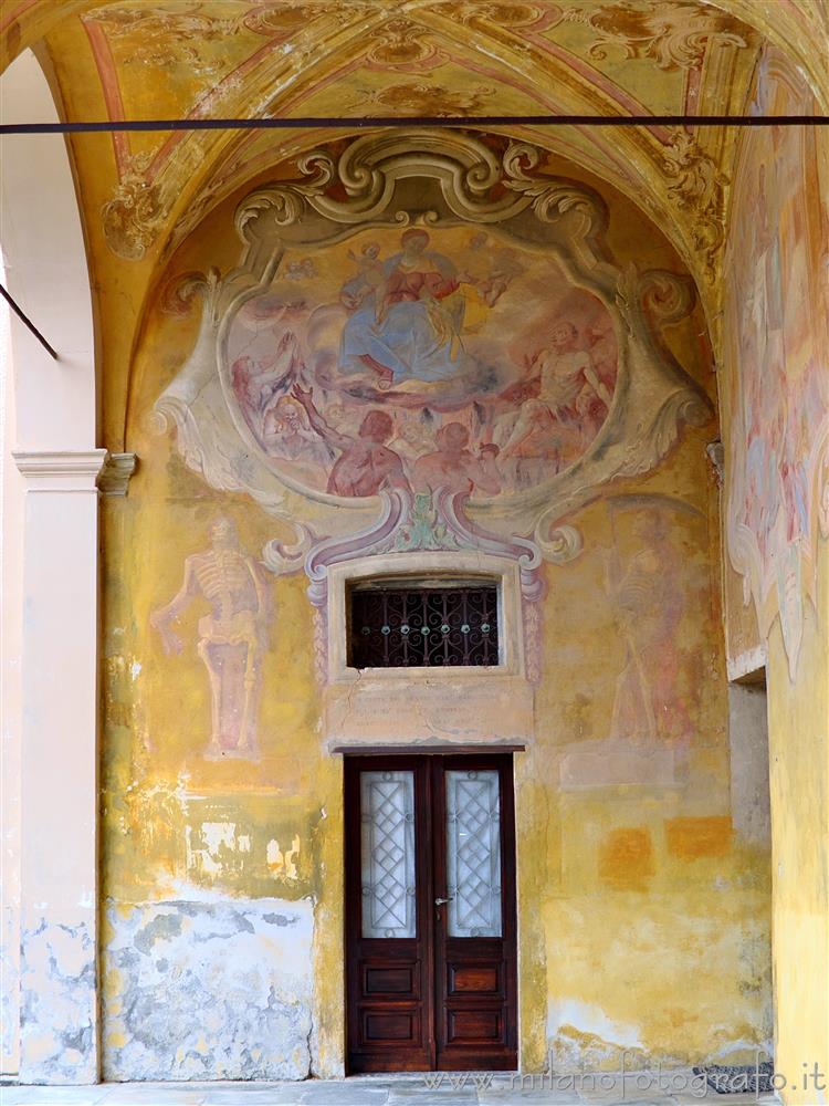 Pettinengo (Biella, Italy) - Left wall of the portico of the Parish Church of the Saints Stephen and James